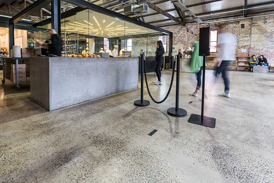 Concrete grind and seal with a matte finish